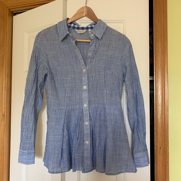 Anthropologie Tylho striped peplum shirt - Picture 4 of 9